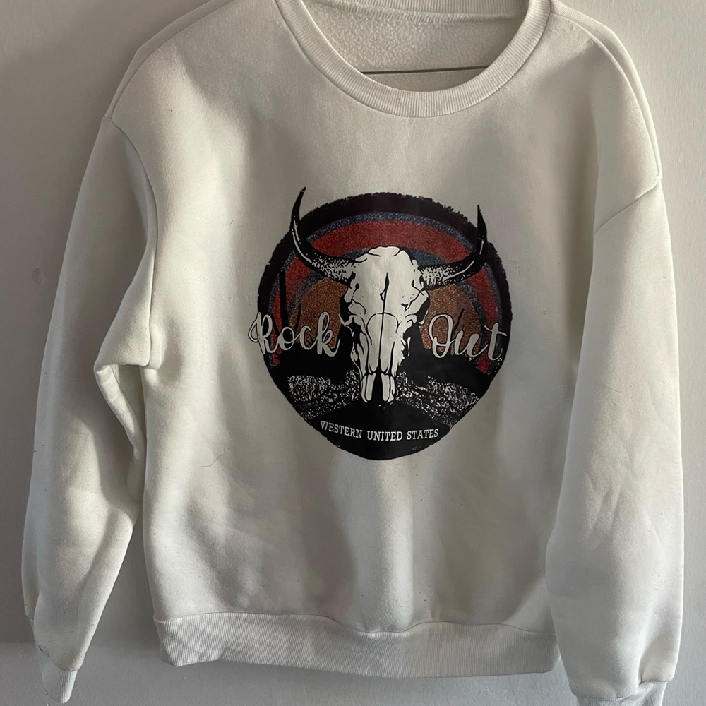 White Graphic Men's Sweater